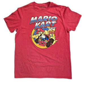 Mario Kart Graphic T Shirt Men’s Medium Red Nintendo Racing Tee
